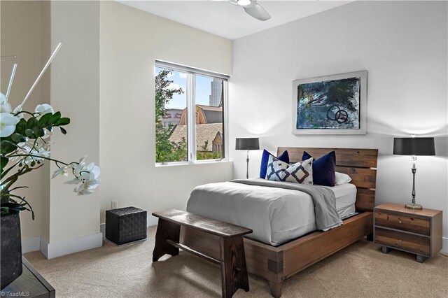 400 W 4th St Unit 305, Winston-Salem, NC 27101 - carpeted bedroom featuring ceiling fan