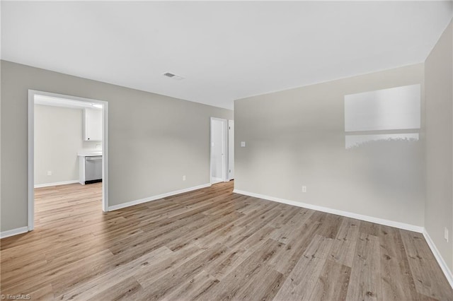 1814 Guyer St Unit A, High Point, NC 27265 - spare room with light wood-type flooring and baseboards