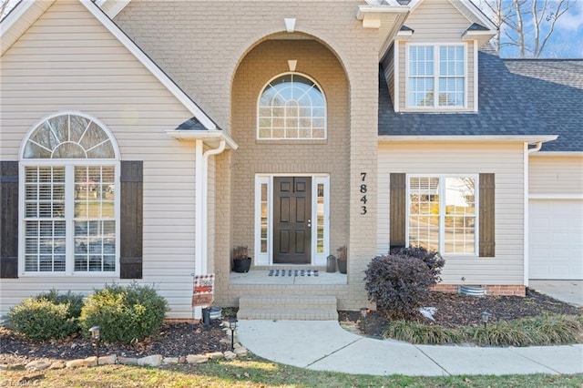 view of front facade with a garage