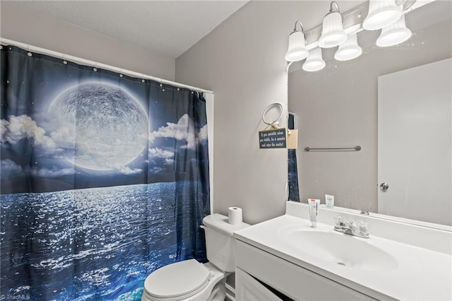124 Jacklyn Ct, High Point, NC 27265 - full bathroom with toilet, vanity, and curtained shower