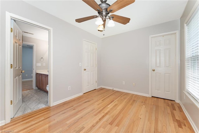 5921 Election Oak Dr, High Point, NC 27265 - unfurnished bedroom with light wood-type flooring, baseboards, and ensuite bath