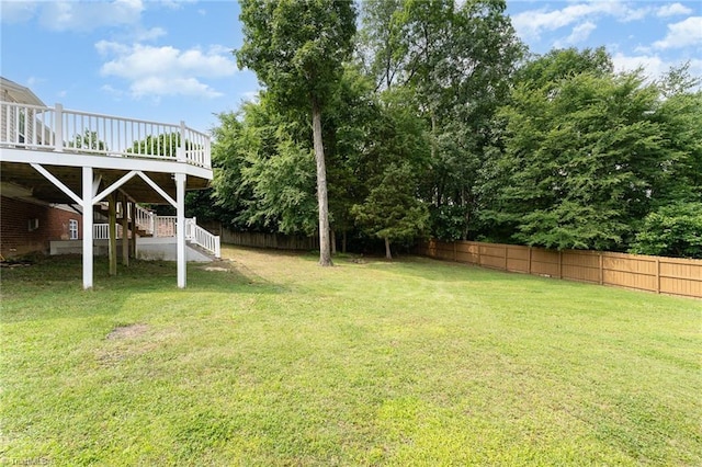 5921 Election Oak Dr, High Point, NC 27265 - view of yard featuring a deck and stairway