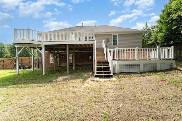5921 Election Oak Dr, High Point, NC 27265 - rear view of house featuring stairs and a deck