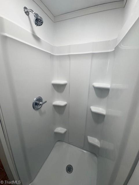 bathroom featuring walk in shower