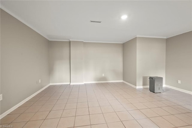 7145 Franklin Rd, Lewisville, NC 27023 - unfurnished room with crown molding, light tile patterned floors, and recessed lighting