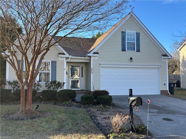 view of front of home featuring a garage