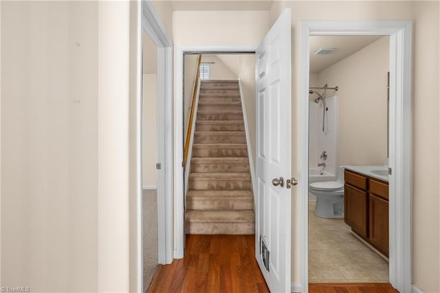 interior space featuring hardwood / wood-style flooring