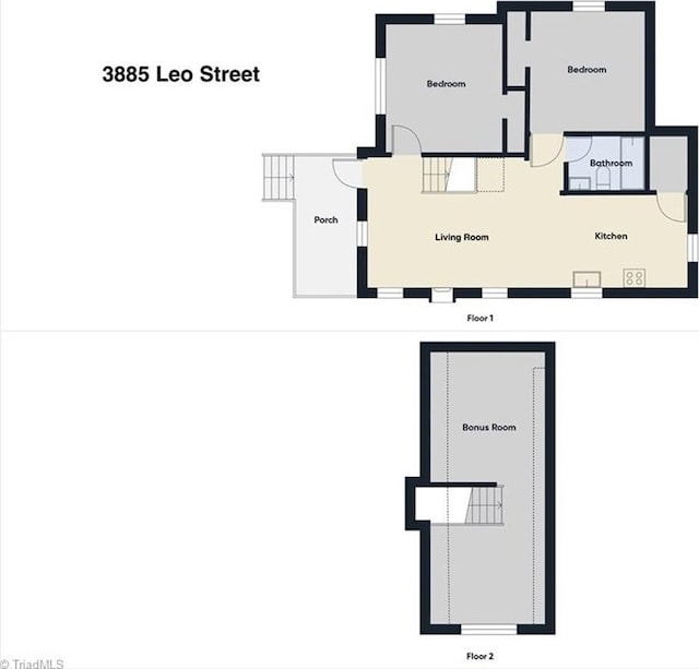 3885 Leo St, Winston-Salem, NC 27105 - view of room layout