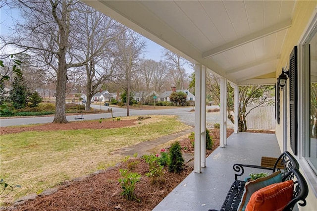 view of patio / terrace featuring covered porch