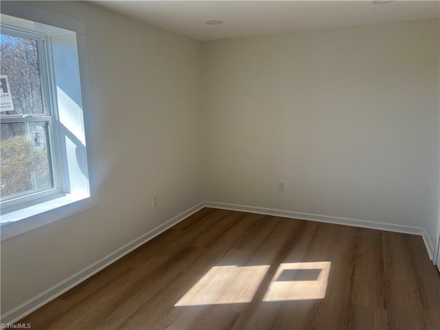 empty room with wood-type flooring