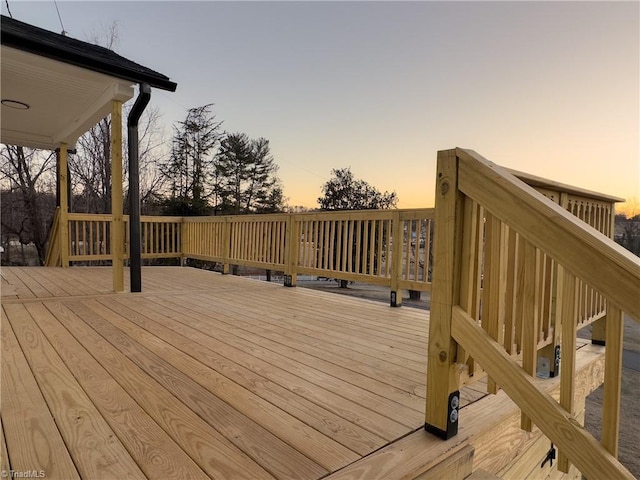 view of deck at dusk