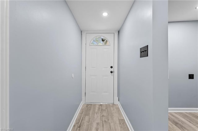 308 Worrell St, Thomasville, NC 27360 - doorway featuring light wood-style floors and recessed lighting