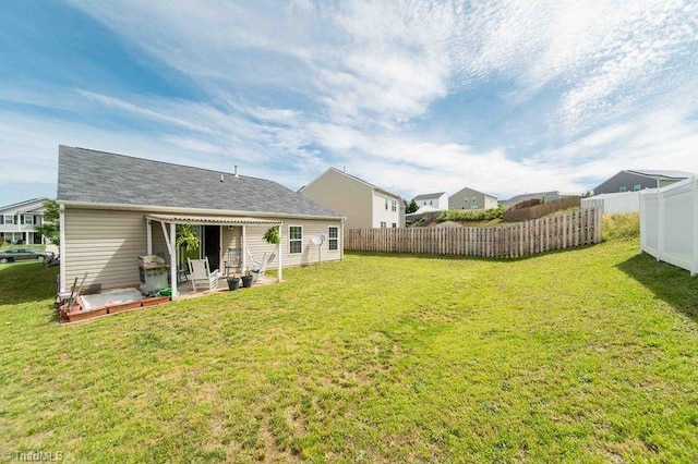 view of yard with a patio area