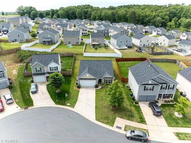 aerial perspective of suburban area