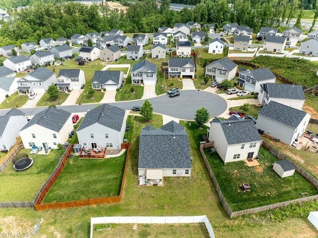 aerial view of residential area