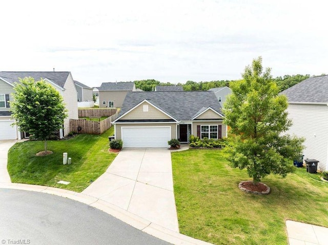 view of front facade with an attached garage and concrete driveway