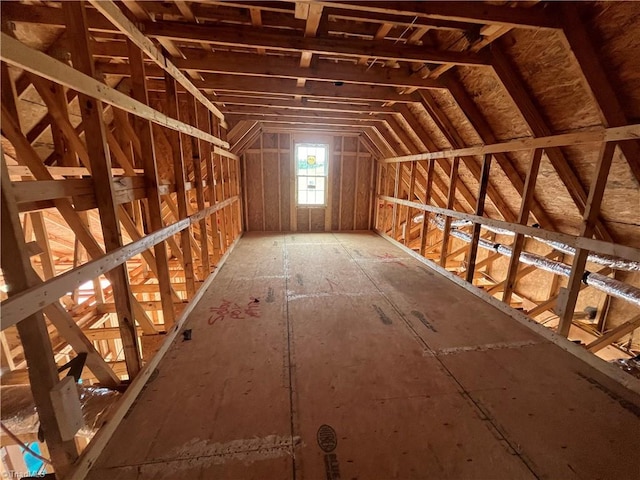 view of attic