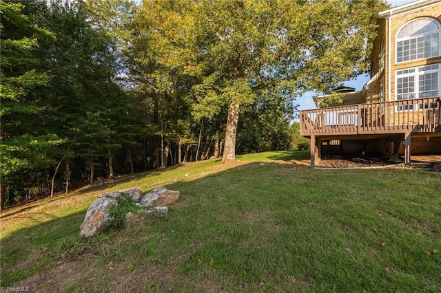 8602 Yvonne Ct, Oak Ridge, NC 27310 - view of yard with a deck