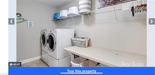 7464 Albemarle Ct, Denver, NC 28037 - washroom with washing machine and dryer and baseboards