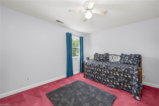 1705 Braemore Ct, Kernersville, NC 27284 - bedroom with baseboards, ceiling fan, carpet, and visible vents