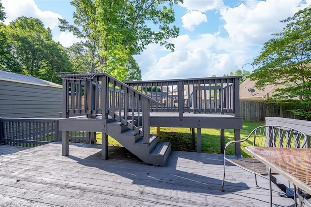 1705 Braemore Ct, Kernersville, NC 27284 - wooden deck featuring fence