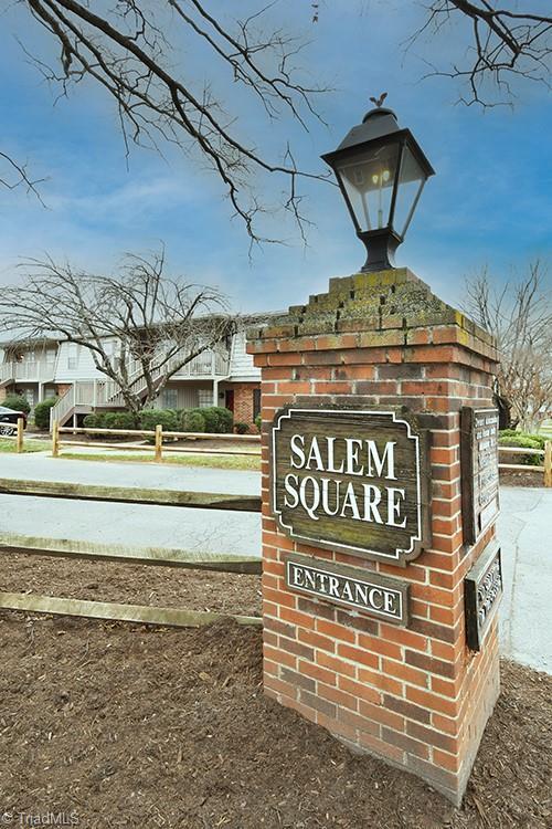 view of community sign