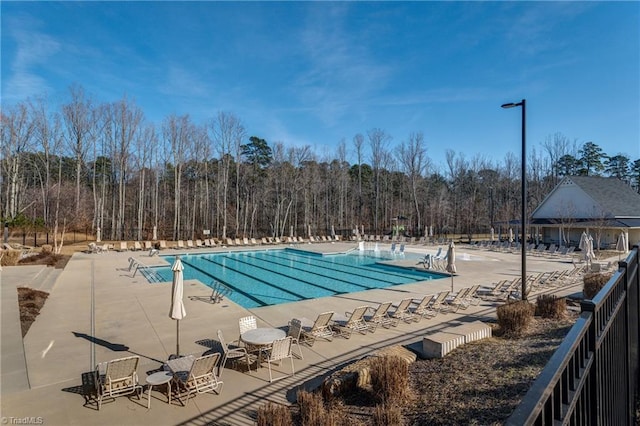 view of pool with a patio