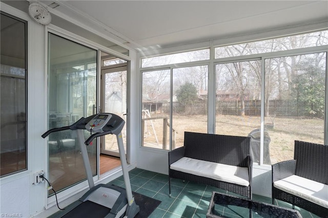 view of sunroom / solarium