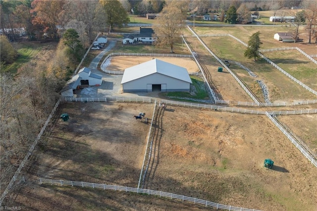 bird's eye view featuring a rural view