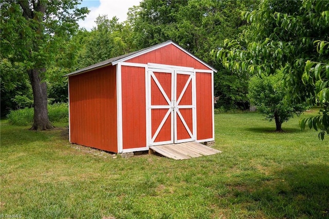 view of shed