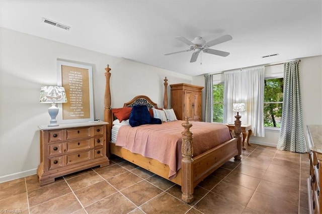 573 Doe Run Dr, Kernersville, NC 27284 - tiled bedroom with baseboards and a ceiling fan