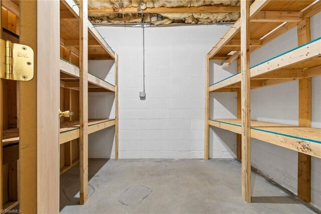 view of storage area
