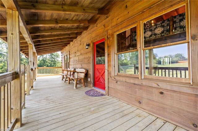 view of wooden terrace