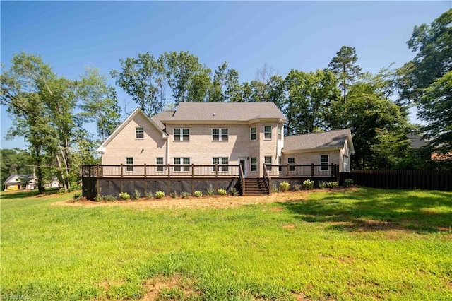 128 Provence Ct, King, NC 27021 - rear view of property with a deck