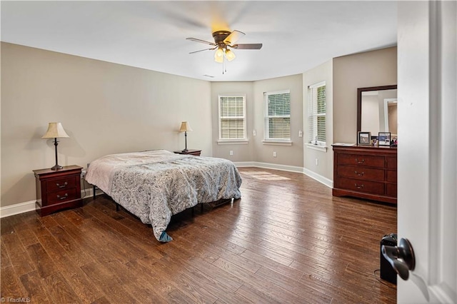 128 Provence Ct, King, NC 27021 - bedroom with wood finished floors and ceiling fan