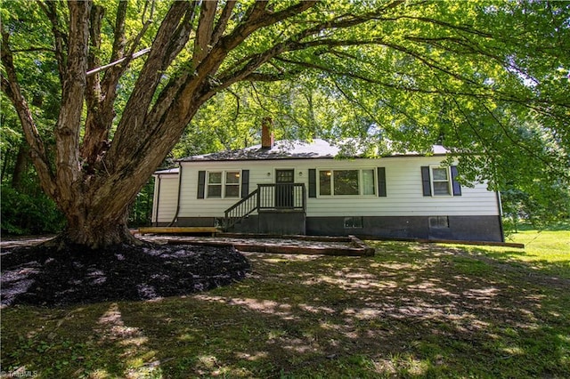 2370 W Clemmonsville Rd, Winston-Salem, NC 27127 - view of front facade with a chimney