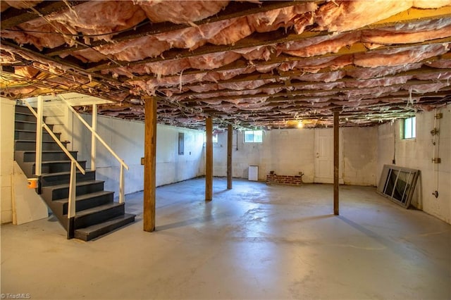 2370 W Clemmonsville Rd, Winston-Salem, NC 27127 - below grade area featuring stairway