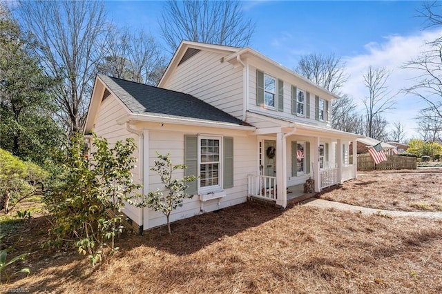 view of front of home with a porch