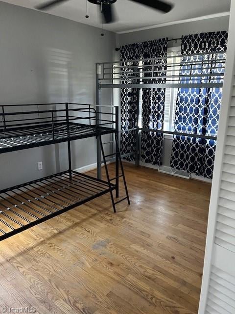 unfurnished bedroom featuring hardwood / wood-style floors