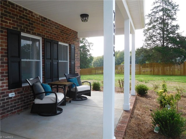 view of patio / terrace with fence