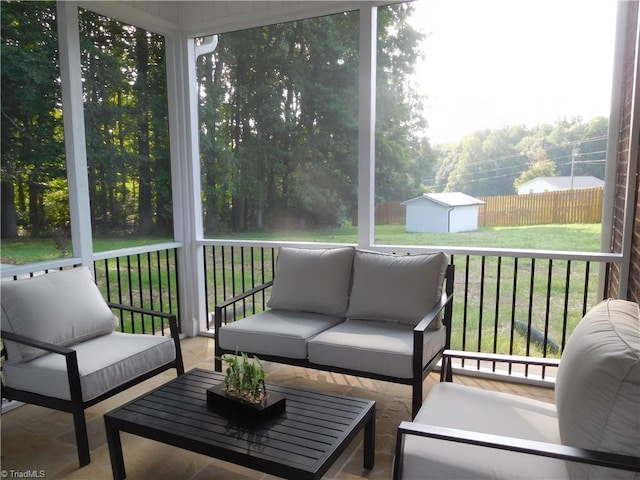 view of sunroom / solarium