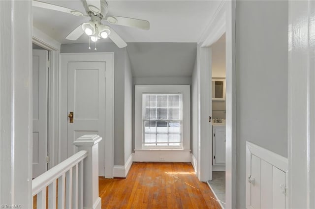 hallway featuring light hardwood / wood-style floors