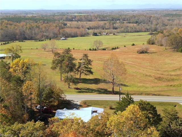 drone / aerial view with a rural view