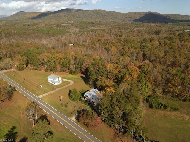 aerial view featuring a mountain view