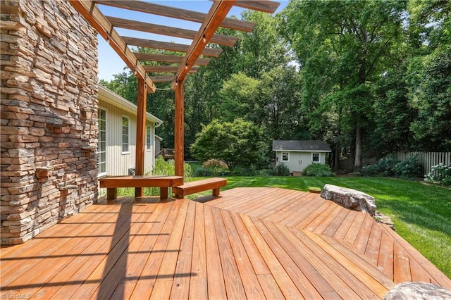 7 Pineburr Ct, Greensboro, NC 27455 - wooden terrace featuring a pergola