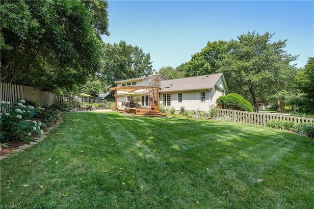 7 Pineburr Ct, Greensboro, NC 27455 - back of property with a wooden deck