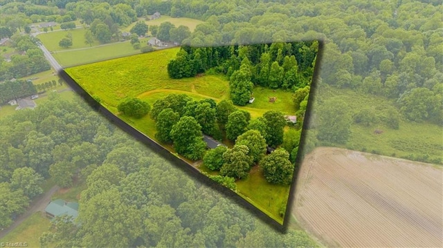 aerial view of sparsely populated area