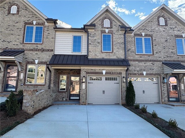 view of property featuring a garage