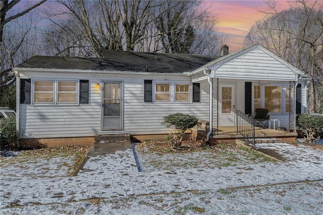 view of bungalow-style home