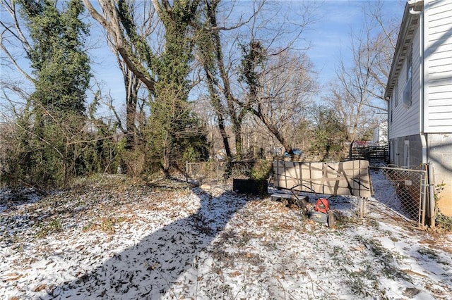 view of snowy yard